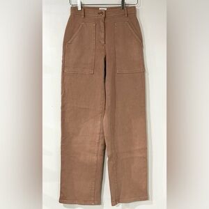 Aritzia Wilfred Free‎ Modern Utility Pant in Gold Camel 0
